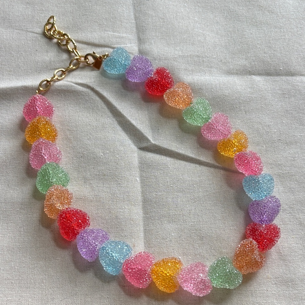 Carolina Herrera Jelly Heart 18kt gold-plated necklace